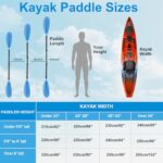 Greeily Kayak Paddle, 70″ to 94″ Canoe Paddle Telescoping Adjustable for Boat Oars Fishing Adults with Kayak Paddles Leash Steel Material Blue (70″-94″)