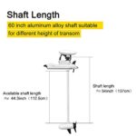AQUOS HASWING White 12V55LBS 54inch Bow Mount Trolling Motor with 2.4G Remote Control, Wireless Foot Control, Quick Release Bracket for Inflatable Boat Bass Boat Fishing, Freshwater/Saltwater