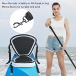 Huskfirm Inflatable Kayak Seat with Back Support, Universal Inflatable Paddle Board Seat Comfortable Detachable – Adjustable SUP Seat for Kayaks, Rowboats, Fishing Boats, Drifting Boats Black