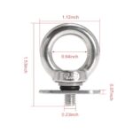 Ciweisah 316 Stainless Steel Kayak Track Mount Kayak Eyelet Rail Mount Kayak Hardware Eye Bolt Tie Down Ring for Bungee Cord Kayak Canoe Boat Bungee Ropes (Stainless Steel-6)