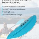 HIKULA Kayak Paddle Aluminum Shaft Paddle with Nylon Blades, Floating Adjustable Kayaking Oars, 3 Piece, 220-240cm/86-94 Inches