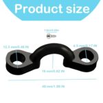 57lilina 10Pcs Plastic Kayak Pad Eye Kit, Nylon Bungee Deck Rope Loops Tie Down Pad Eyes Strap Hook for Boat Kayak Deck Rigging Kit