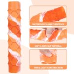 Ayaport Kayak Paddle Grips Non-Slip Silicone Wraps for Take-Apart Kayak Paddles, Blister Prevention Kayaking Accessories 1 Pair (Orange-White)