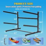 Asunrise Kayak Storage Rack, Heavy Duty Kayak Racks for Garage and Outdoor Storage, Storage Rack for Kayak, Canoe, Surfboard & Paddleboard-2 Levels