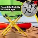 GanFindX 2-Pack Foldable Aluminum Kayak Stand | Portable, Adjustable Height Canoe Storage Rack for Indoor Use, 150 lbs Capacity, Easy to Store