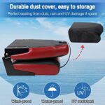 Affordura Boat Seat for Boats with 2 Storage Bags High Back Folding Boat Seat Boat Fold Down Seat (2 Packs), Black and Red
