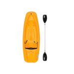 Pelican Solo – Sit-on-top Kayak – Youth – Perfect for Kids Comes with Paddle and Safety Flag – 6 ft. – Mango