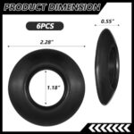 Zelphvt 6 PCS Kayak Paddle Drip Rings Universal Rubber Canoe Paddles Drip Ring Kayak Durable Paddles Shaft Paddle Accessories Leak-Proof(Black)