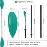 HIKULA Kayak Paddle 4 Pieces Aluminum Shaft and PP Blade Floating 86.6in/220cm, 90.5inch/230cm Lightweight Oars