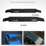Abahub Car Soft Roof Rack Pads for Kayak,Canon,Surfboard,SUP Include 2 Tie Down Rope, 2 Quick Loop Strap, 2 Heavy Duty Tie Down Straps and a Storage Bag(Black)