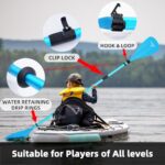 LEDONNE SUP Paddle 4-Piece Adjustable Stand Up Paddle Floating Lightweight Portable Kayak Paddle Paddleboard Oar with Aluminum Alloy Shaft, 2 Nylon Blades, Hook&Loop, Drip Ring, Blue