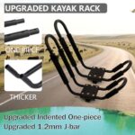 2 Pairs Kayak Roof Rack J-Bar Carrier Holder Car Top Mount Racks for Canoe, SUV, Cars, Truck, Surf Ski, for Trip