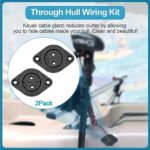 ChangTa Through Hull Wiring Kit for Kayaks, Thru-Hull Wiring Kits for Wilderness Systems Hobie Installs of Fish Finders, Motors,Lighting Kits etc Kayak Wiring Accessories