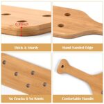 BATTIFE 12inch Bamboo Paddle – Lightweight Durability Smooth Wooden Paddle with Airflow Holes Unfinished Wooden Paddle