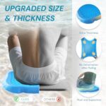 Standard Padded Kayak Canoe Seat Adjustable Backrest with 4 Straps Durable Sit-On-Top Cushion for Kayaking, Rafting & Fishing