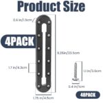 9 in Kayak Track Mount, Kayak Rail Track,Kayak Low Profile Gear Track for Fishing Rod Holder, Cup Holder, Paddle Holders, Anchor Cleats,Kayak Track Accessories,12 Holes, 4 Pieces