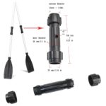 GCFTIFF 4pcs Kayak Paddle Drip Rings & 2pcs Paddle Connector, Rubber Canoe Paddle Drip Ring, Universal Fit Your Kayak Paddle Shaft, Lightweight Portable Canoe Boat Paddle Accessory