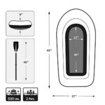 BESTHLS Inflatable Boat Float Raft for Swimming Pool and Lake Safe Comfortable for Adult with Air Pump 2 Oars