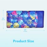 SLOOSH Inflatable Pool Floats Raft – XL Fabric Covered Pool Mat Lounger Floaties for Adults, Ultra Comfort Inflatable Water Float with Headrest for Beach Lake Swimming Pool Floating 68″X34″ (Blue)