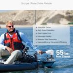 VEVOR Electric Trolling Motor, Transom Mounted Outboard Boat Motors 12V 55lbs Thrust, 8-Speed Electric Boat Engine w/Battery Indicator, for Kayaks, Fishing Boats on Freshwater/Saltwater, 30-In Shaft