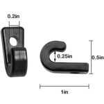 JJHXSM 16pcs J Shape Down Hooks Nylon J-Hooks Lashing Hooks for Kayak Bungee Cord Canoes Boats, Black