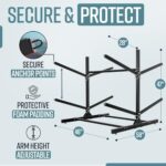 Teal Triangle Freestanding Kayak Storage Rack – Storage Rack for 4 Kayaks or Canoes – Premium Kayak Holder for Indoor & Outdoor Canoe storage – Adjustable Heavy Duty Kayak Storage Stand