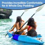 FAHKNS 2-Pack Kayak Seats, Kayak Accessories, 4 Adjustable Straps for Kayaking, SUP Paddle Board Seats, Luxury Padded Canoe Back Seat with Removable Storage Bag, Canoeing, Rafting, Fishing