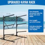 ZSLTLDU Kayak Racks for Outdoor Storage, Kayak Storage Rack, 3 Tier Adjustable Freestanding Kayak Rack Holder for Paddleboard Surfboard SUP