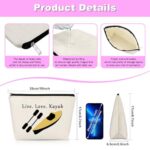 Kayak Gift Kayaking Makeup Bag for Women Kayaker Gift Outdoor Adventure Gift for Friends Cosmetic Bag Kayak Lover Gift Birthday Christmas Gift for Her Kayaking Lover Kayaking Gift Zipper Travel Pouch