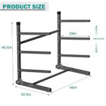 EVERHANGER Kayak Storage Rack, Adjustable Kayak Stand Holder, Freestanding Paddle Board Rack for Kayak, Canoe, Surfboard, 480lbs Capacity, 3 Levels