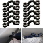 Marine Kayak Pad Eye Kit – 10 Waterproof Deck Loops with Bungee Ties & 20 Stainless Screws for Boat Kayak Canoe Deck Rigging Hardware
